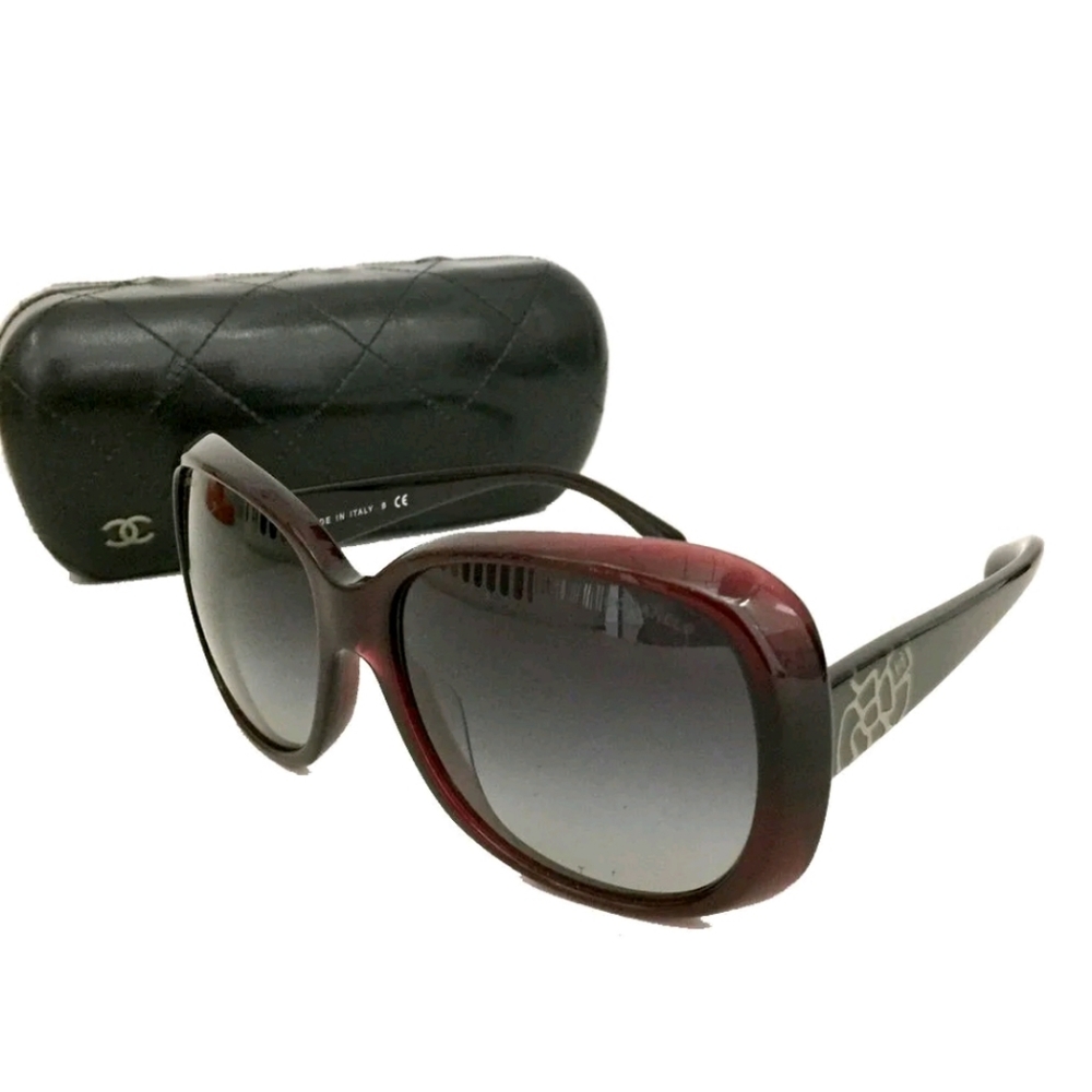 CHANEL CAMELLIA BORDEAUX BC14996047 SUNGLASSES/1A2570 - Picture 2 of 16